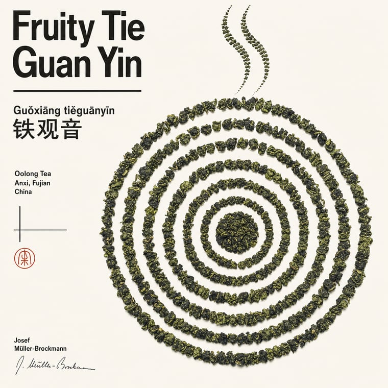 The design — Fruity Tie Guan Yin